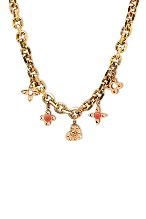 louis vuitton monogram charms necklace